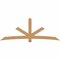 Ekena Millwork Alberta Smooth Timber Gable Bracket, Western Red Cedar, 108"W x 40"H x 1 1/2"D x 5 1/2"F, 9/12 Pitch GBW108X40X0206ALB00SWR - alternate 1